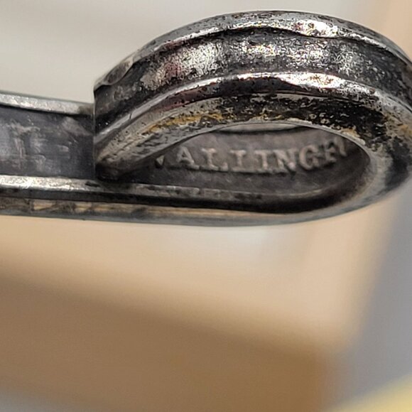 Wallingford Silver Spoon Pendant Aztec Stamped Thunderbird Arrow Length 3" - Picture 7 of 8